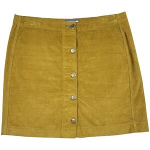 Toad&Co Cruiser Cord Skirt Womens 4 Gold Yellow Corduroy Mini Organic Cotton